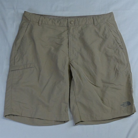 North Face 36 x 10" Khaki‎ Ripstop Outdoor Zip Cargo Shorts - Picture 1 of 5